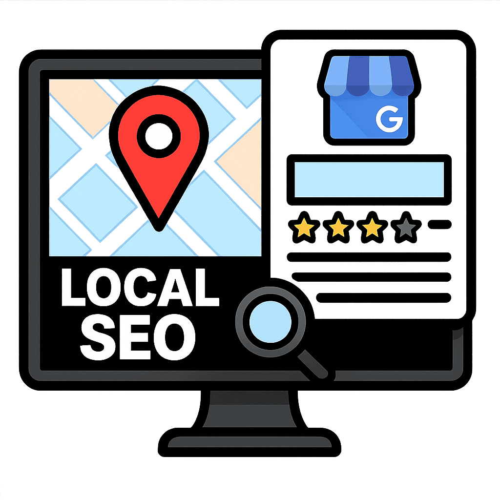 Map pin indicating local SEO services and Google My Business optimization for Ignite Media Group.