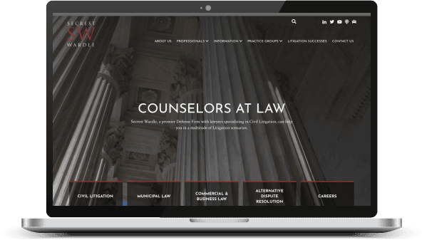 Law firm website showcasing civil litigation and legal services by Ignite Media Group.