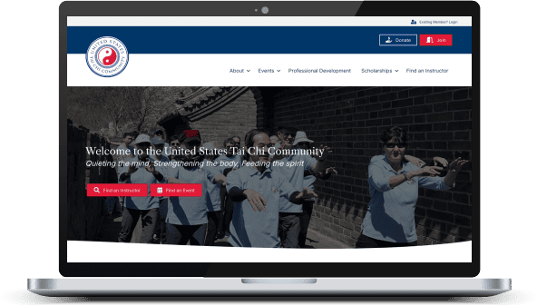 Volunteer group practicing Tai Chi outdoors at a cultural community event.