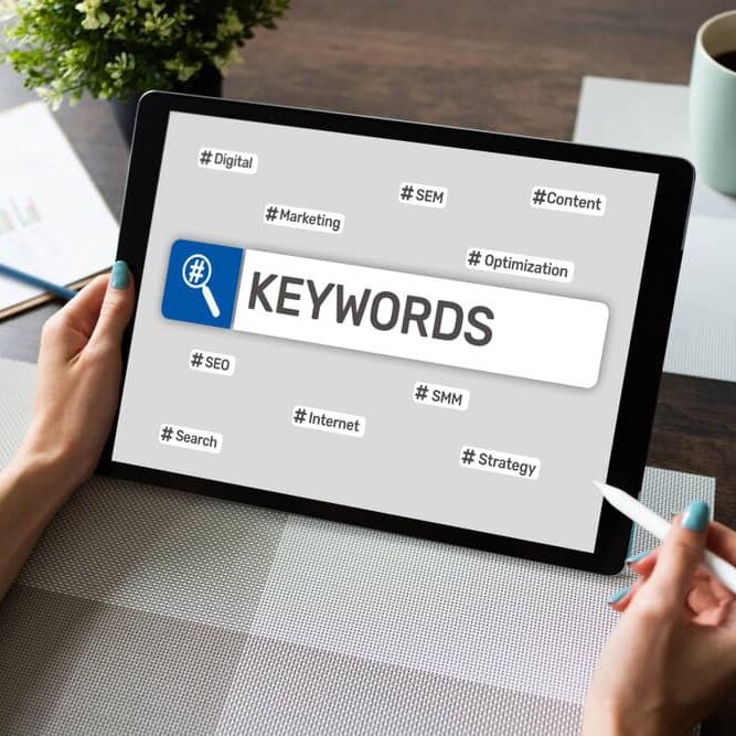 Keywords research digital marketing SEO SEM content strategy optimization.